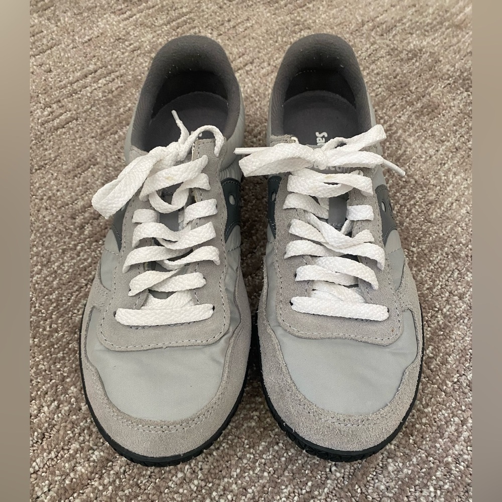 Saucony Bullet Gray and White Women's Sneakers